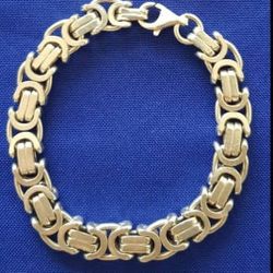 Solid Pure Silver Bracelet – 🔥 950 Silver – Heavy 46g – Men's / Unisex ☎️ 📞 (contact info removed)