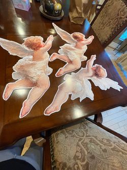 Cherub Angel coroplast Cutout Decorations Set of 3
