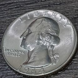 This One Is A Treasury Piece Perfect For Your Collection Only For Collectors Extremely RARE (1964)LIBERTY Quarter With A D On The REVERSE SIDE 