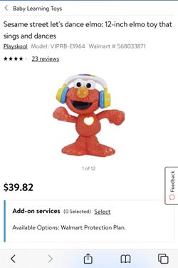 Sesame street let's dance elmo: 12-inch elmo toy that sings and dances