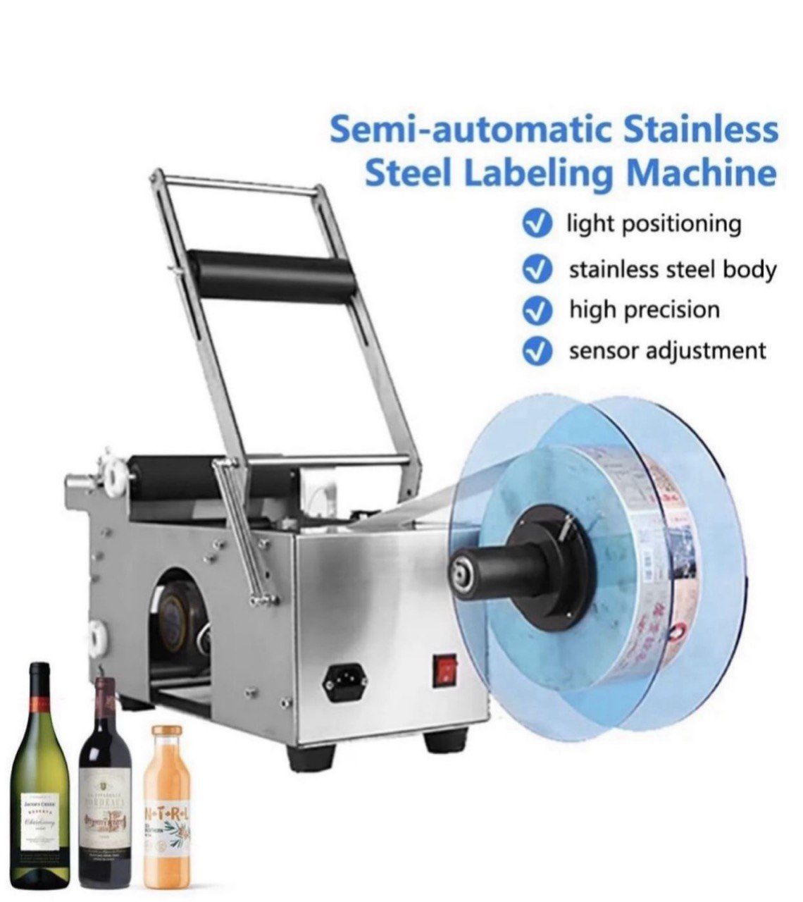Bottle Labeling Machine, MT-50 Semi-Automatic Round Bottle Labeling Machine 