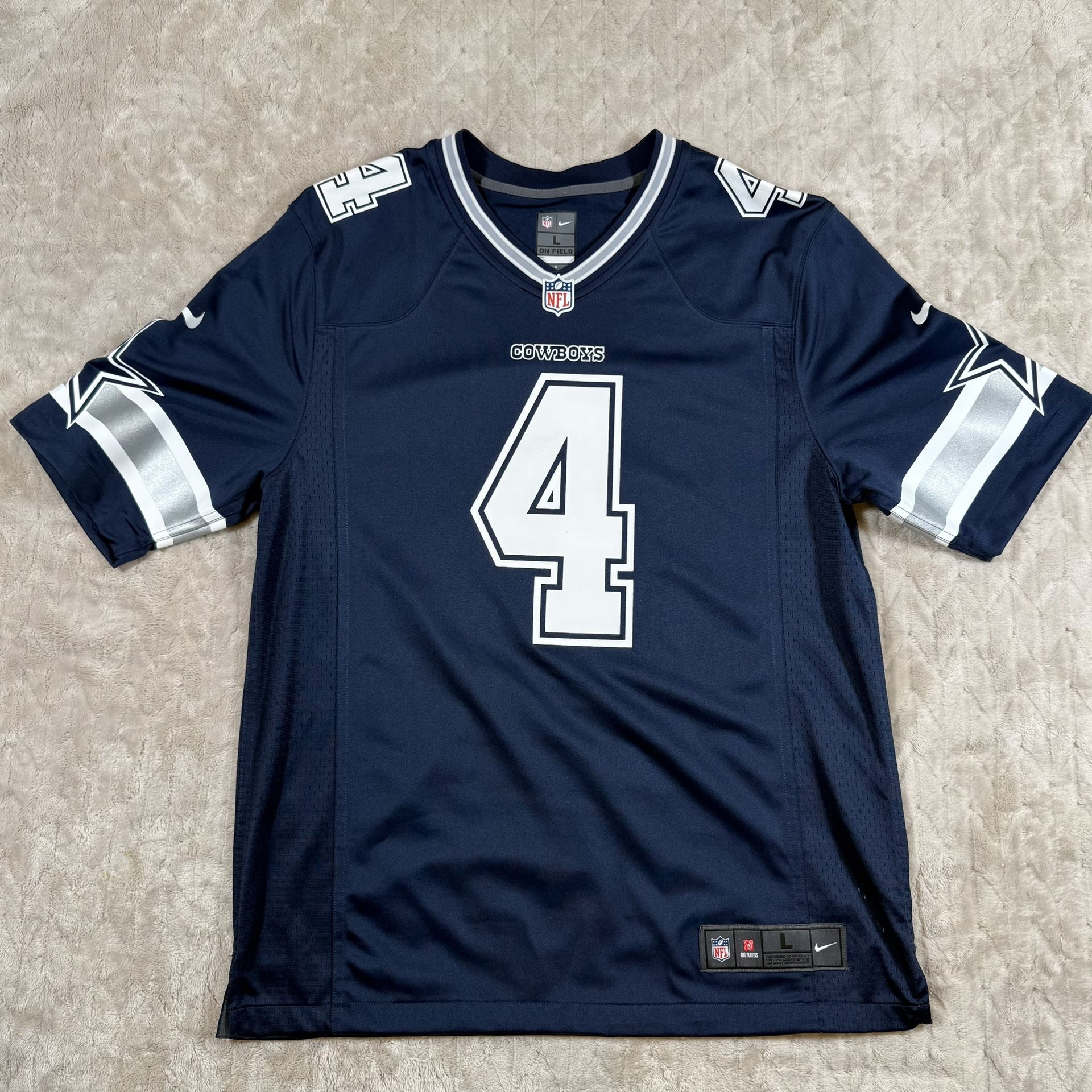 Nike Men's Home Limited Jersey Dallas Cowboys Dak Prescott #4 Size L