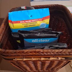 Basket Of Car Care Wipes 