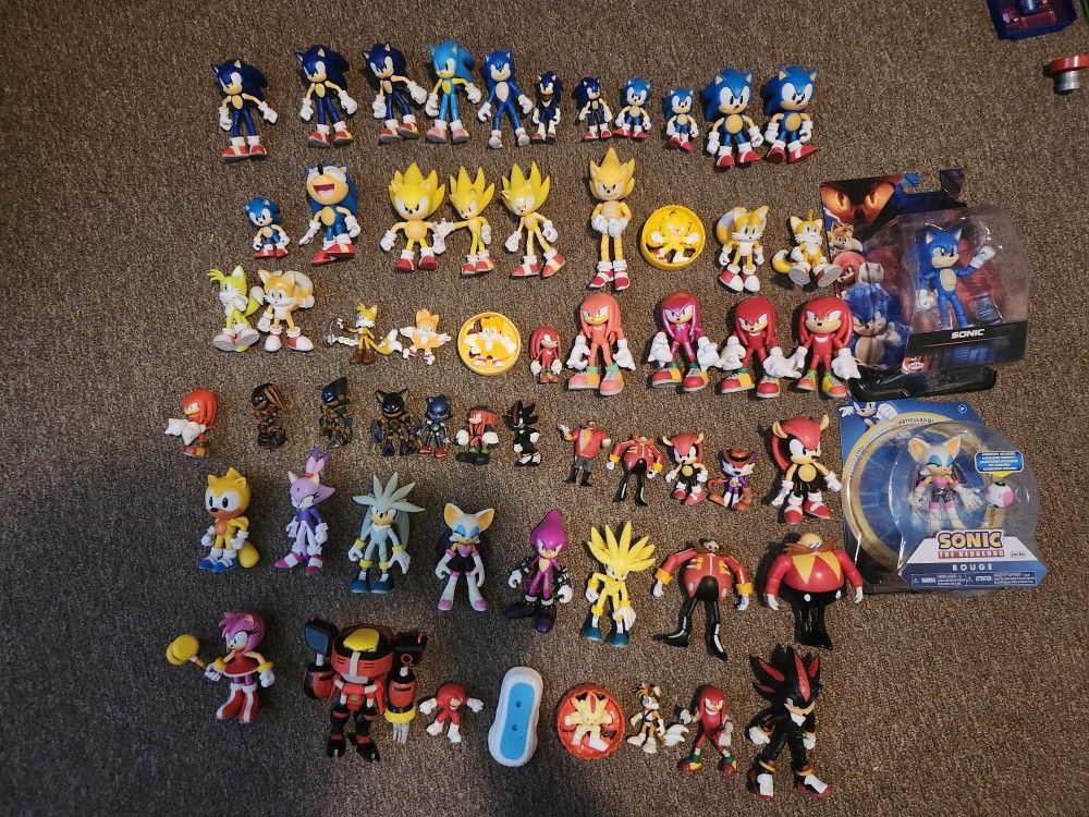 Sonic Jakks Pacific Lot  Plus Accessories 4 Inch And 2.5 Inch 60+ Figures