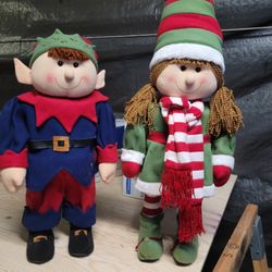 Boy And Girl Elf Figures