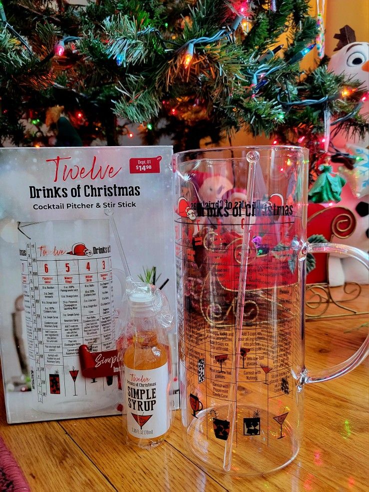 Cocktail Pitcher 12 Drinks Of Christmas