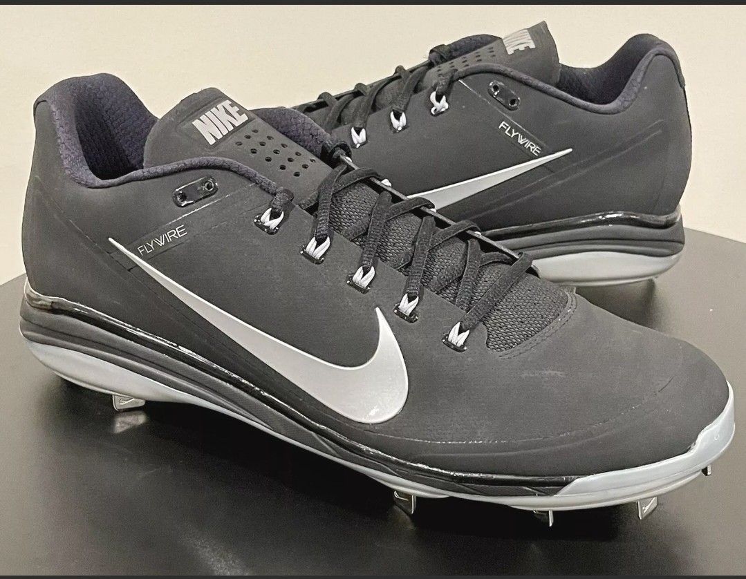 Men s Size 16 Nike Air Clipper Flywire Metal Baseball Cleats Black