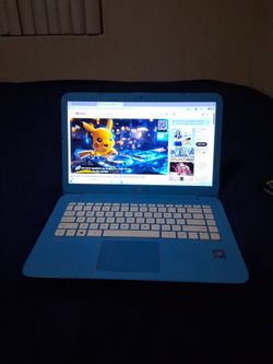 Hp laptop light blue stream