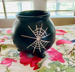 Ceramic Halloween Spiderweb Cauldron Mug