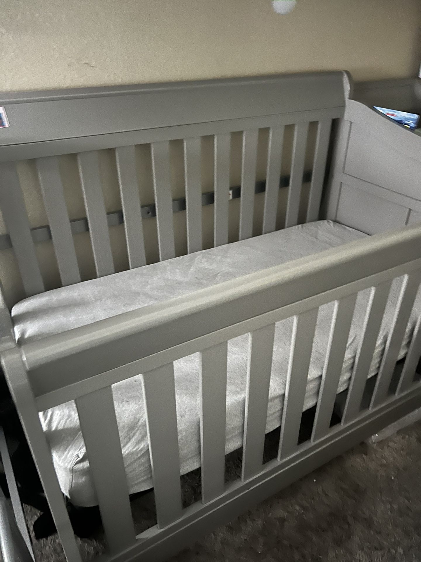 Crib With Attached Changing Table
