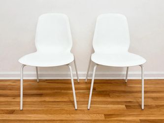 IKEA LIDAS White Chairs - Set of 2
