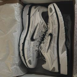 White And Black/Metallic Silver Nike P-6000