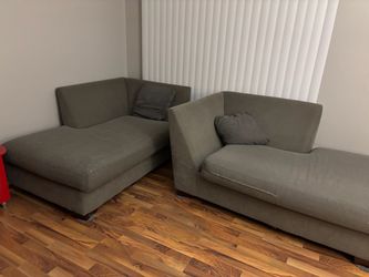 Gray Fabric Sectional Sofa