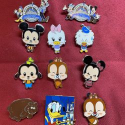 Lot Of 11 Older Collectible Disney Land Pins