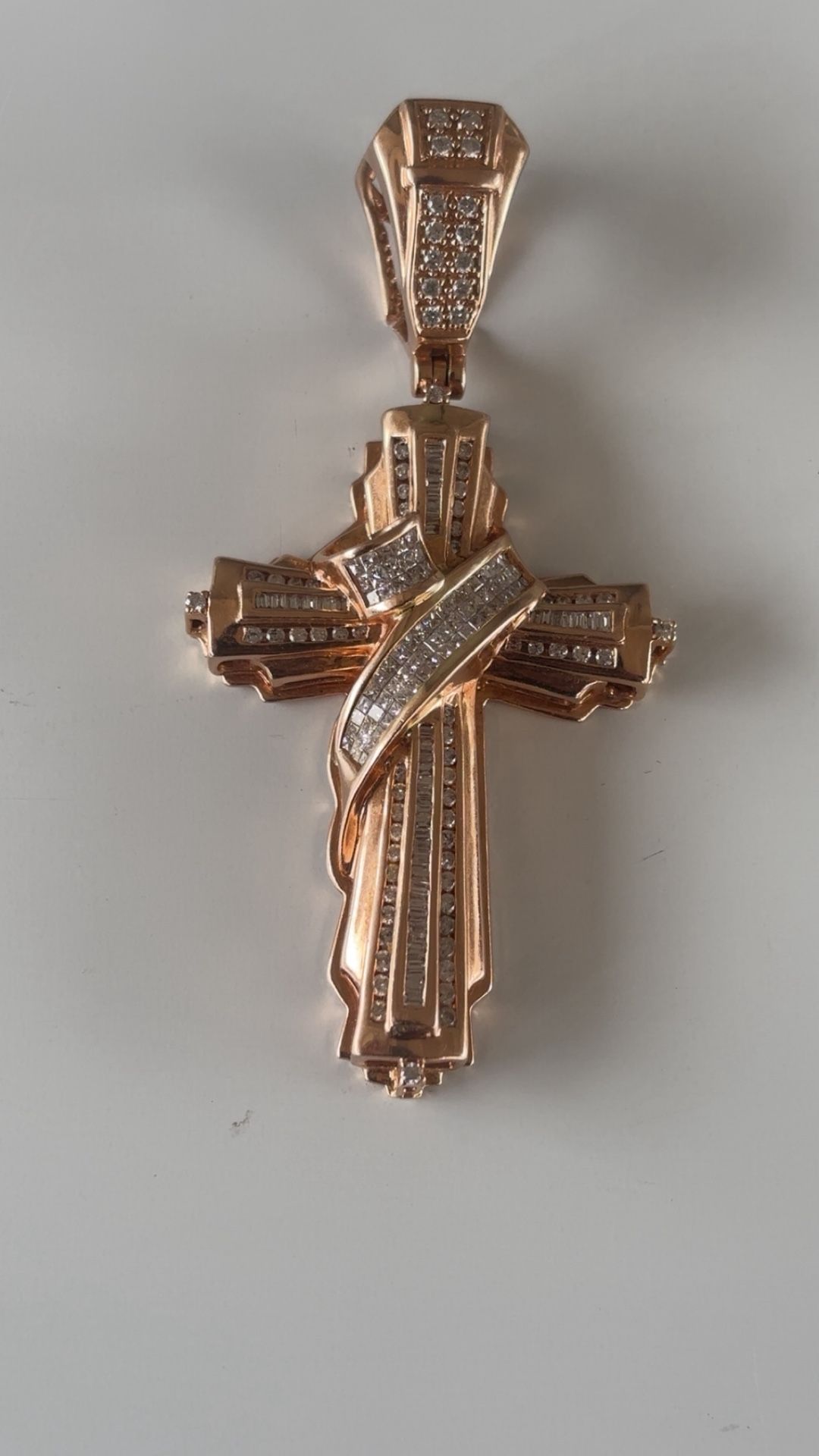 14k Real Gold Diamond Pendant