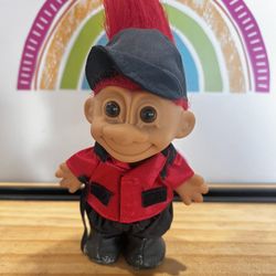 TROLL DOLL BY RUSS - 5 1/2 INCH RED & BLACK