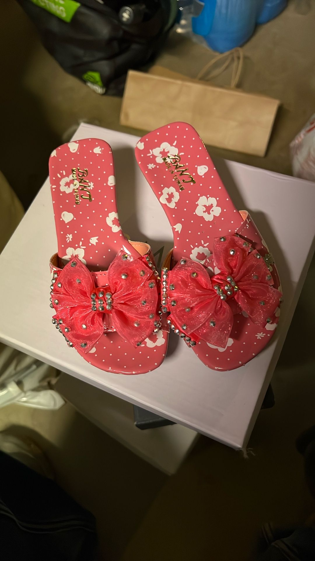 Pink Girl High Heel Slipper Kids Size 11