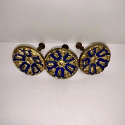 Antique One Of A Kind Brass Mounted Metal Drapery Hook Curtain Holders 1900’s