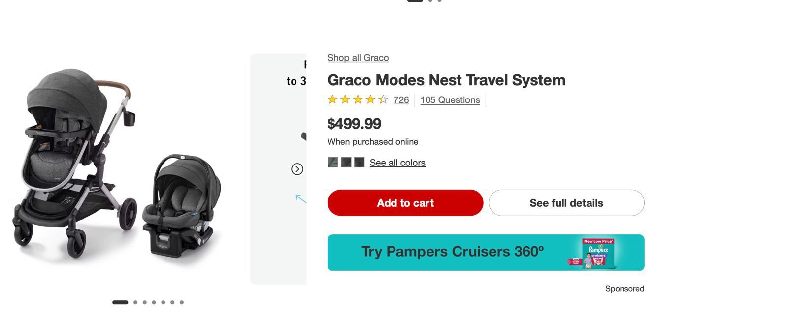Graco Modes Nest Travel System Stroller And Car Seat