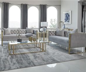 Gold And Grey Couch