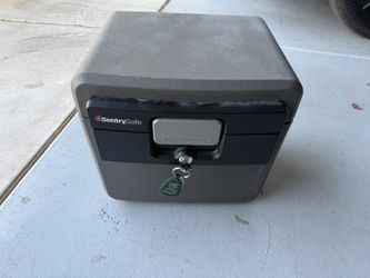 SentrySafe Black Fireproof and Waterproof Safe, File Folder and Document Box with Key Lock, Ex. 14.3 x 15.5 x 13.5 inches.