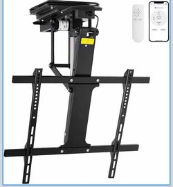 R4) 360° Manual Swivel Motorized Ceiling TV Mount for 32-75" TVs 360° manual swivel ,electric flip down,Supports 32-75" TVs ,2 memory presets, Fold-do