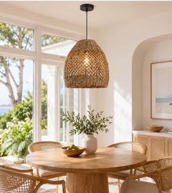 Boho Rattan Hand Woven Pendant Light