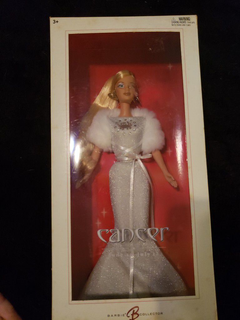 Zodiac barbie. Cancer pink label collectible 