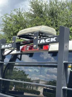 Back rack with white flashing light