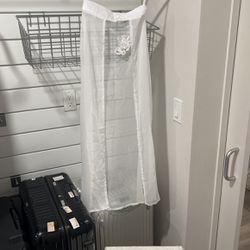 White Clear See Through Open Front Skirt Size Small