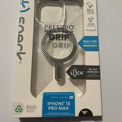 Speck Presidio Clear Grip MagSafe Case  iPhone 15 Pro Max Clear