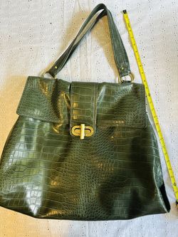 BEAUTIFUL FOREST GREEN LARGE SISLEY LEATHER BAG 