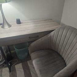 Wood Desk W/ Chair