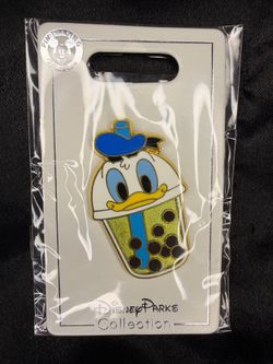 Disney Parks Donald Duck Boba Tea Enamel Pin