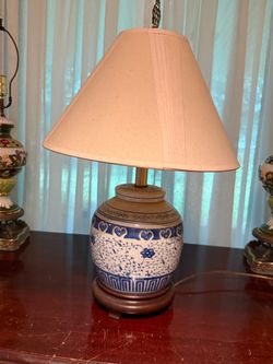 Asian inspired small blue and white