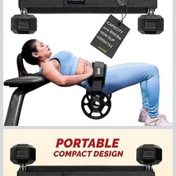 DAGM Hip Thrust Belt for Dumbbells heavy, Secure Glute Trainer with Non-Slip Extra Padding That Protects Your Hips - Ideal for Gym & Home Workouts - U