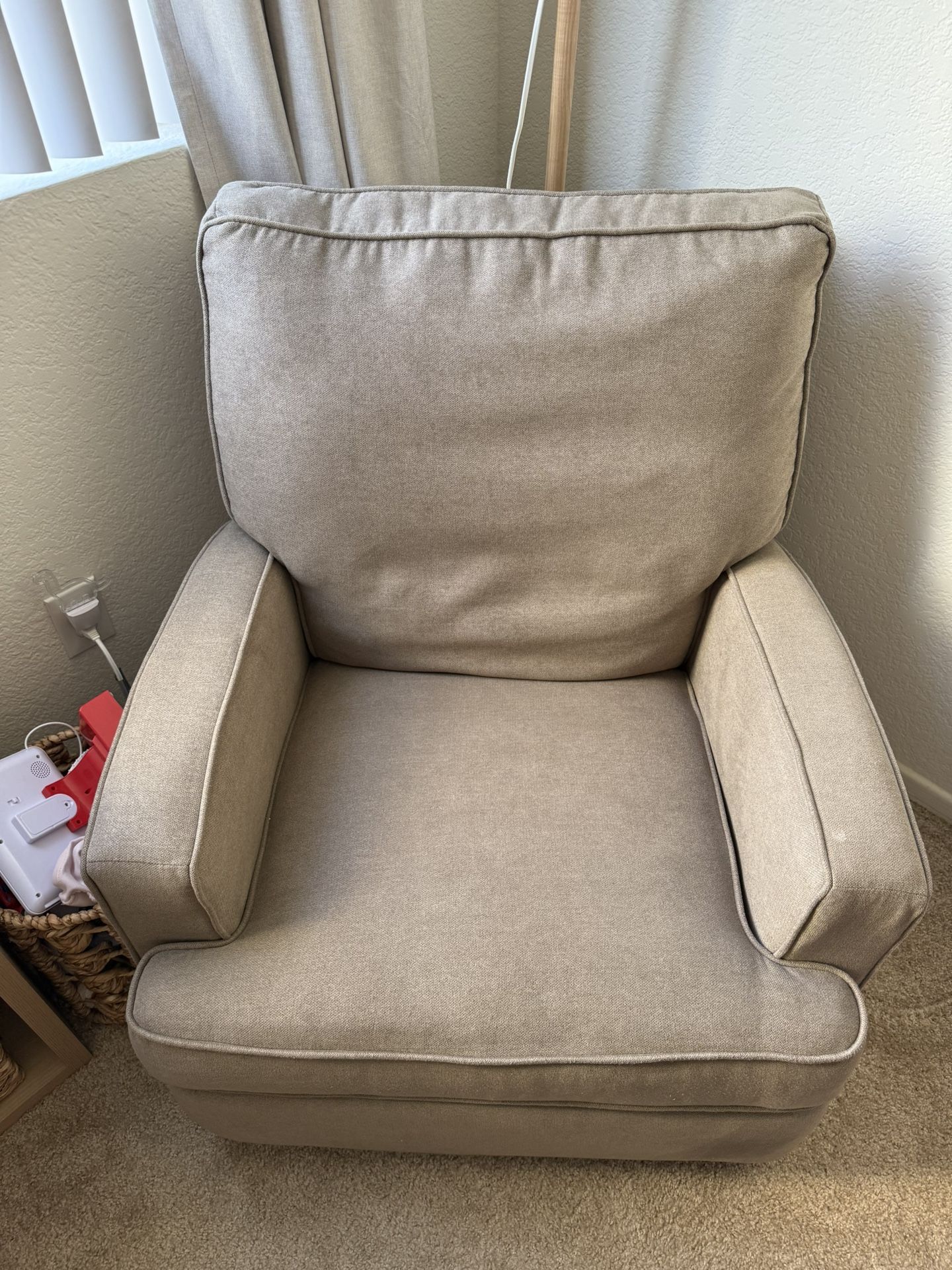 Taupe Recliner/Rocking Chair