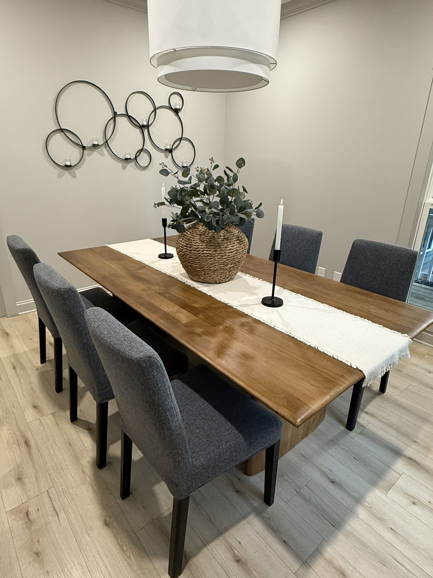 Gray Upholstered Chairs - Table NOT Included