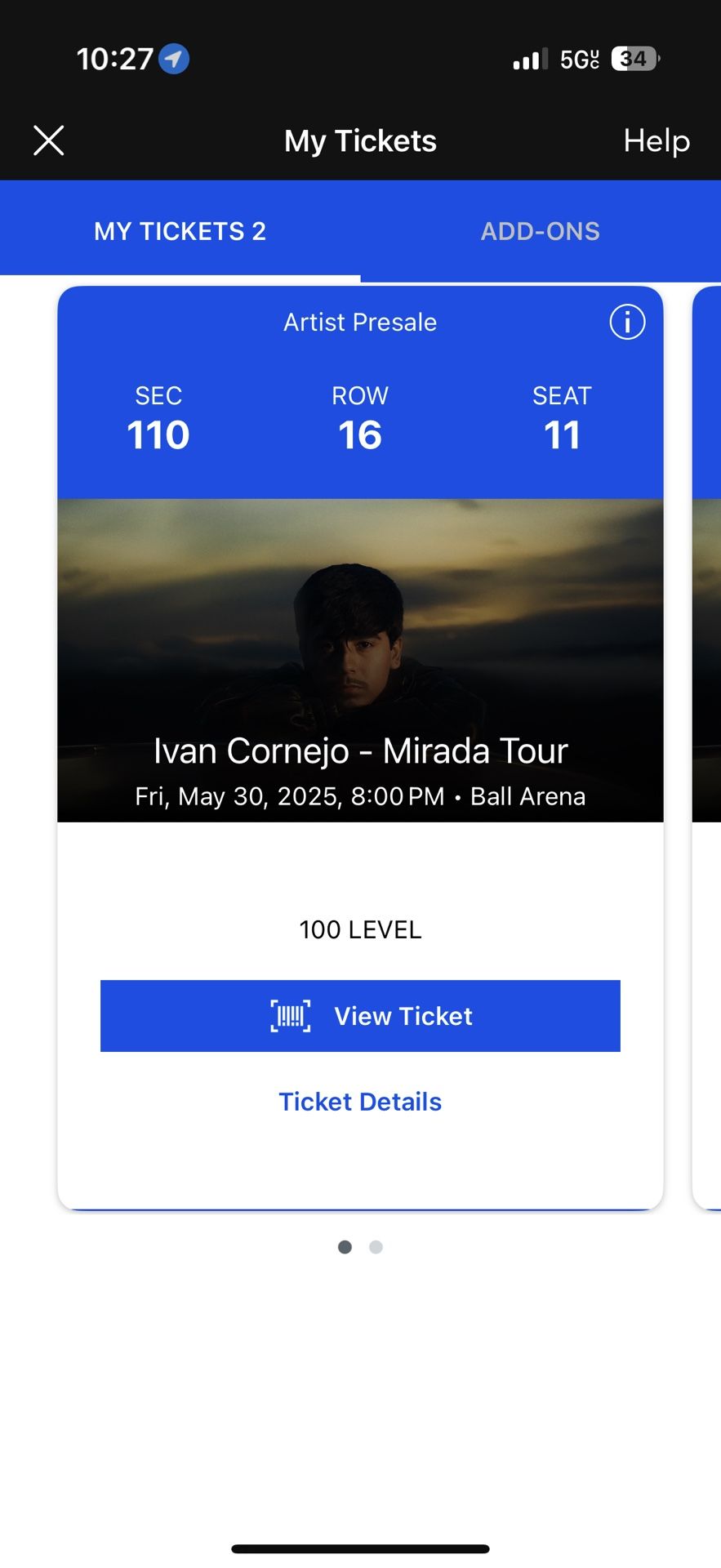 IVÁN CORNEJO TICKETS