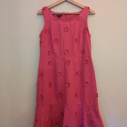 Talbots Pink Ruffled Midi Sundress