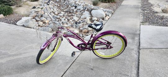 Fuchsia Electra 3 Speed Beach Cruiser
