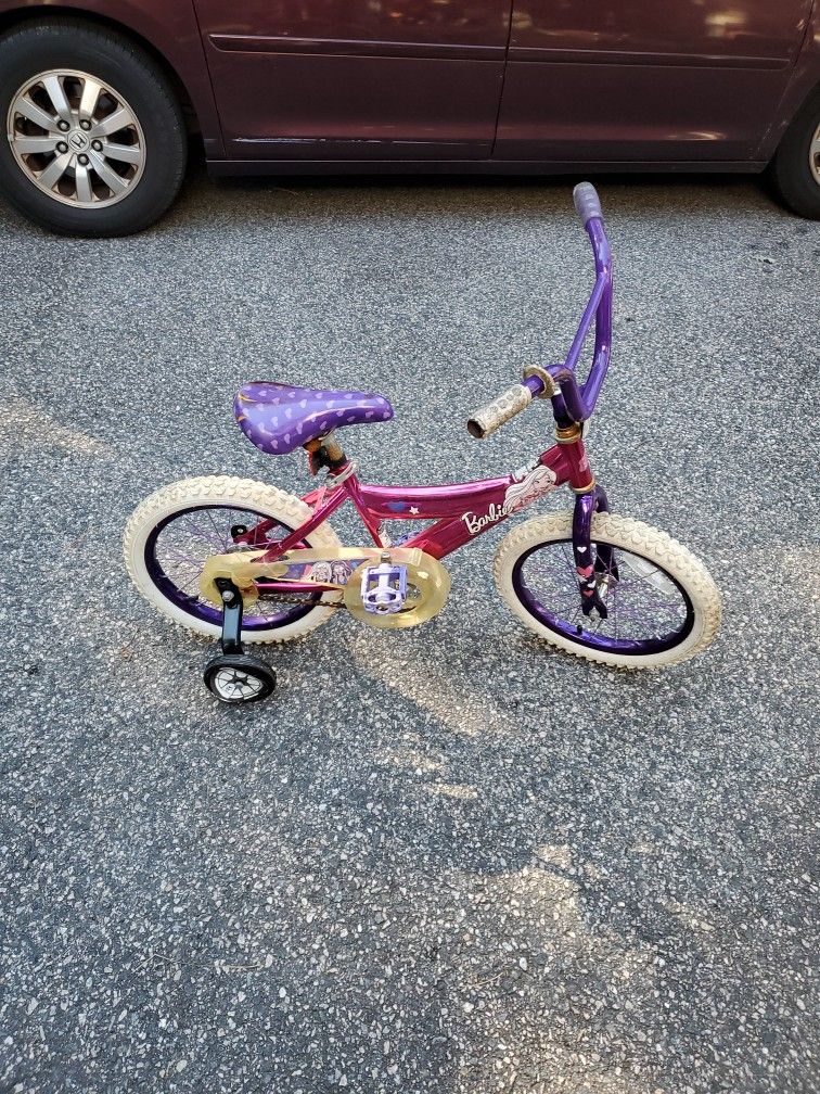 Barbie 12" Bike With Training Wheels