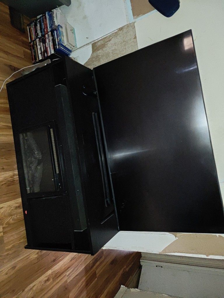 55" TV And Electric Fireplace Entertainment Center
