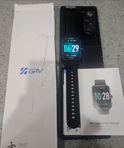 GRV FC1 Smart Watches for Men Women, Answer/Make Calls, 1.8" HD Smartwatch for iPhone Android Phones, Fitness Watch with Heart Rate/Sleep/Stress Monit