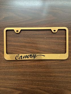 Gold Toyota Camry License Plate Frame – $25 ✨