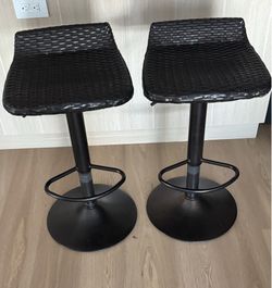 Adjustable Woven Bar Stools