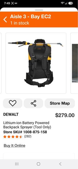 Lithium-ion Battery Powered Backpack Sprayer (Tool Only)