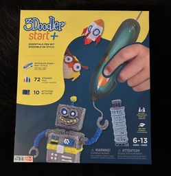 NEW 2023 3Doodler Start+ Plus Essentials 3D Printing Pen Set Light Blue