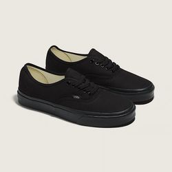 Vans Authentic Shoe Black/Black Unisex Classic Canvas Men Size 12 & Women 13.5