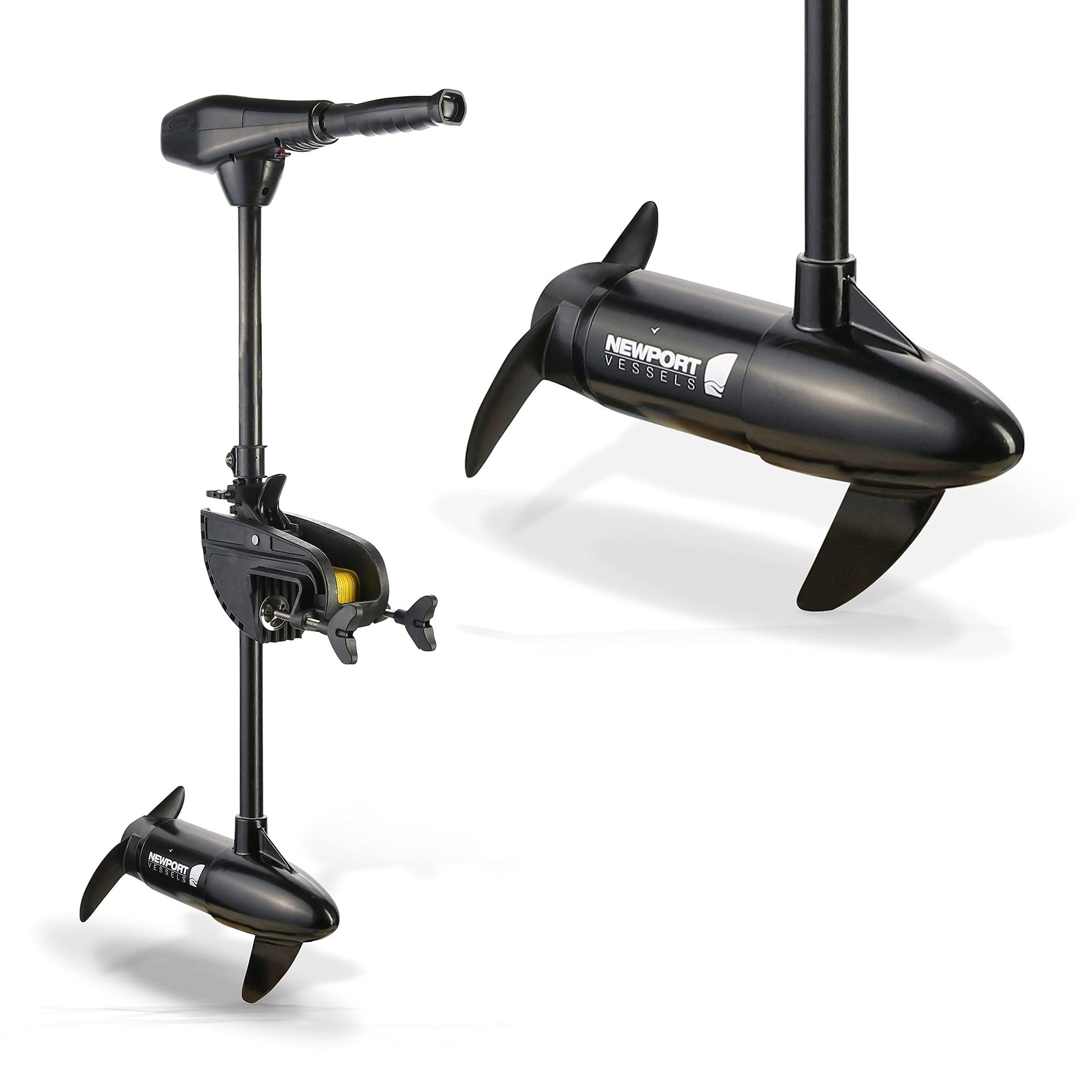 Newport Vessels NV-Series 36lb Thrust Saltwater Transom Mounted Trolling Electric Trolling Motor W/LED Battery Indicator & 30" Shaft